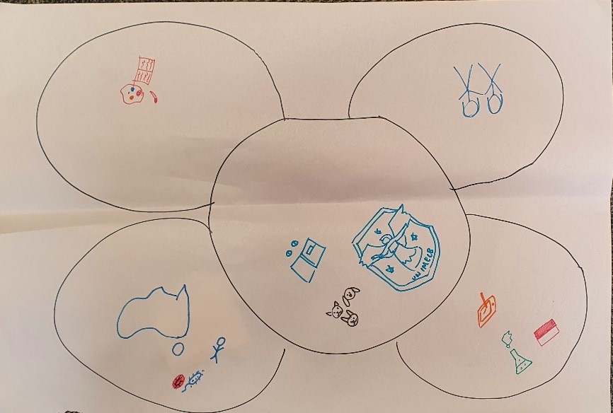 An example flower diagrams (shared with student permission):